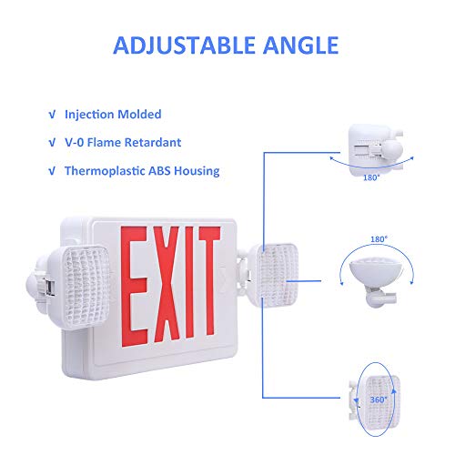 image for Exit Signs, AUSPICE LED Exit Sign Battery, Emergency Exit Sign, Self C