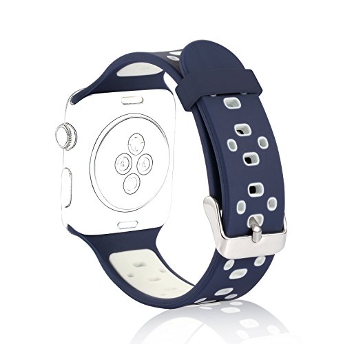 Mairui 42mm watch band for apple watch, soft silicone b…