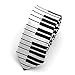 SCASTOE Piano keyboard Pattern Tie Music Tie Polyester Neck Tie -Black White