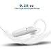 Bluetooth Headset, IAVCC Wireless Earphones Hands-Free Earpiece with Mic Noise Cancelling Secure for Driving, Sports for iPhone Samsung and Other Bluetooth Devices (White)