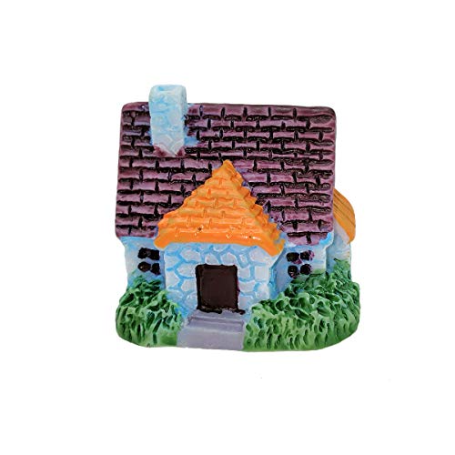 EMiEN 4 Pieces Mini Villa House Miniature Ornament Kits,Miniature Ornament for DIY Dollhouse Decoration Fairy Garden Plant Décor