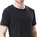 DAVID ARCHY Men's 3 Pack Rib Modal Crewneck Undershirts (M, Black)