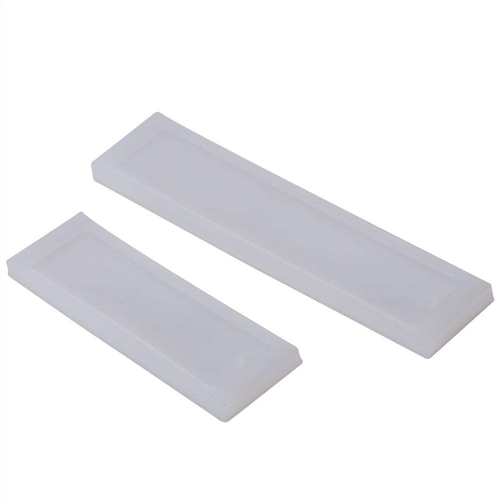 Cikonielf 2pcs/set DIY Bookmark Mould Making Rectangle Silicone Bookmark Mold Transparent Bookmark Mould Epoxy Resin Jewelry Craft Tool