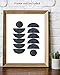 Abstract Half Circles Black&White Wall Art | 11x14 UNFRAMED Print | Nordic Modern Mid Century Wall Decor.