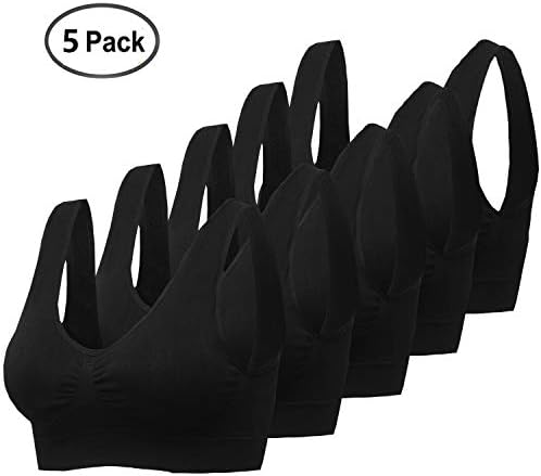 TOBWIZU Sports Bras for Women,Seamless Sleep Bra with Removable Pads Yoga Gym Activity Everyday Wear