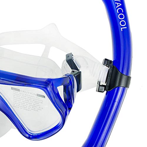 image for WACOOL Snorkeling Package Set for Adults, Anti-Fog Coated Glass Diving
