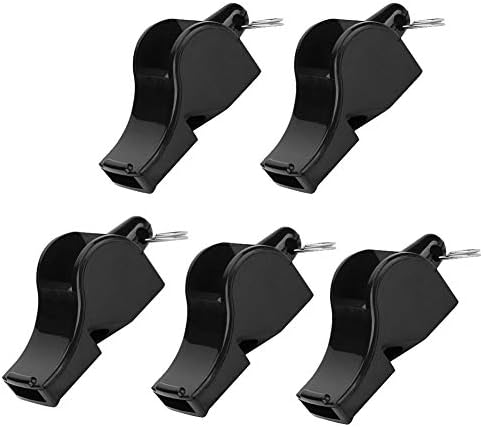 5枚セット 笛 ホイッスル 審判ホイッスル 大音量 携帯便利 軽量 スポーツ 競技用 サバイバル 防災 緊急ホイッスル 口笛 体育用品 学校 ブラック