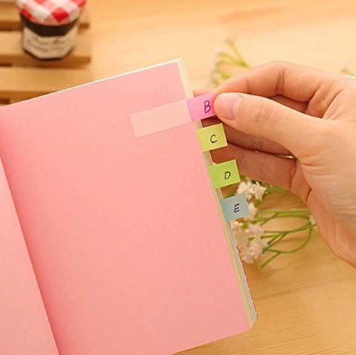Rumas Rainbow Self-Sticker Notepads Narrow - Scrach Pads - Steno Pads - Note Tabs Bookmark for Kids Students Women Men - School Office Stationery Products (A)