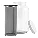 Solstice One Gallon Cold Brew Coffee Maker, Stainless Steel Fine Mesh Filter & Glass Gallon Jar w/Lid (Filter & Jar)