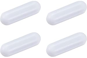 MECCANIXITY Magnetic Stirrer Mixer Stir Bar Rod 20mm(0.79") Cylinder Shape PTFE Coating Magnet White for Laboratory Pack of 4