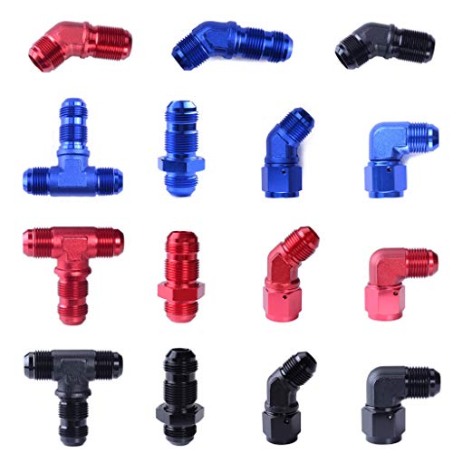 QUICATCH 【Ship from USA】 Braided 3/8 Fuel Line 6AN Oil/Gas/Fuel Hose End Fitting Hose Separator Clamp Kit - Thumbnail 5
