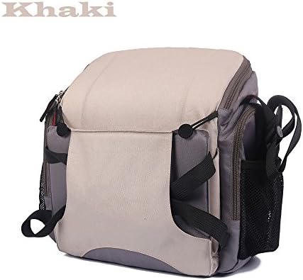 Portable Baby Chair Diaper Nappy Bag Large Capacity Mammy Shoulder Bag Travel Backpack (Khaki)