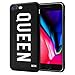 iPhone 7 Plus Case Queen Slim Fit Black Shockproof Bumper Cheap Cell Phone Accessories Queen & King Design Thin Soft TPU Protective Capa for Men Apple iPhone 7Plus Cases Luxury for Women Girls
