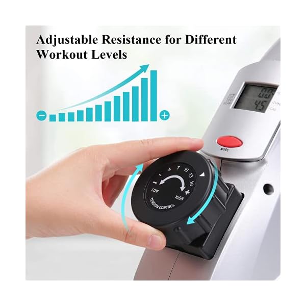 MaxKare-Magnetic-Mini-Exercise-Bike-Under-Desk-Elliptical-Stationary-Cycle-Pedal-Exerciser-with-LCD-Monitor-for-Leg-and-Arm-Recovery-for-Men-and-Women-at-Home-and-Office-Resistance-Bands-Included MaxKare Magnetic Mini Exercise Bike Under Desk Elliptical Stationary Cycle Pedal Exerciser with LCD Monitor for Leg and Arm Recovery for Men and Women at Home and Office (Resistance Bands Included)