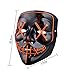 Anroll Halloween Mask LED Light Up Mask for Festival Cosplay Halloween Costume
