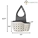 Comfecto Kitchen Faucet Sponge Holder, 2 Pack Hanging Kitchen Faucets Caddy Organizer with Adjustable Strap and Holes for Drying, Space Saving Sink Sider for Dish Soap Dishwashing Brush