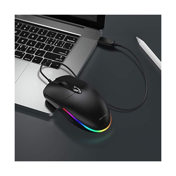 Wired-Mouse-Jelly-Comb-Optical-Gaming-Mice-with-Silent-Clicking-and-RGB-Backlight-for-PC-Computer-Laptop-1600-DPI-Black Wired Mouse, Jelly Comb Optical Gaming Mice with Silent Clicking and RGB Backlight for PC Computer Laptop, 1600 DPI…