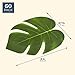 Blue Panda 60-Pack Tropical Artificial Palm Leaves for Party Decorations and Crafts