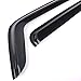 Window Visor Compatible with 2005-2009 Hummer H3, Slim Style Dark Smoke 4PC Set Acrylic by IKON MOTORSPORTS, 2006 2007 2008