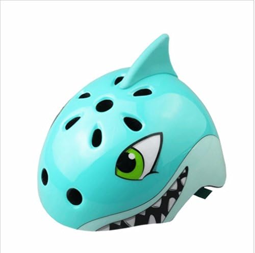 Kids Boys/Girls 3D Cartoon Animal Multi-Sport Blue Shark Bike Helmet-S
