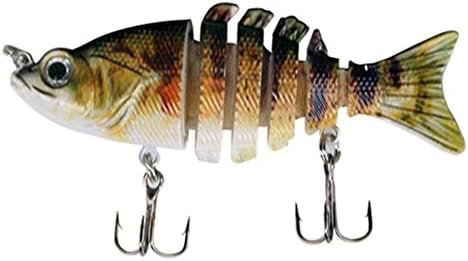 sportsSky 6 Sections Fishing Lure Multi Jointed Baits Crank Bait Swimbait Bass Lifelike Hard Bait Hard Lure Minnow Crank Shad Herring Bass Pike Muskie (C5BL771)