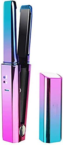 Cordless Hair Straighteners USB Rechargeable, Mini Flat Iron Ceramic Tourmaline Straightening Iron with 3D Floating Plates, Portable for Travel Incl Heat-resistant Storage Pouch