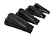 Door Stop | 4 Pack | Flexible Black Rubber Door Stopper Easily Wedges Door Gaps up to 1.6 Inches | Baltic Living® Doorstop (Black)