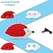 POKONBOY 60 Pack Animal Pencil Erasers Bulk for Kids, Puzzle Erasers Mini Novelty Erasers Prizes for Kids Classroom Party Favors Games Prizes Carnivals Gift Christmas