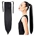 Haironline One Piece Tie Up Ponytail Clip in Hair Extensions Hairpiece Binding Pony Tail Extension for Girl Lady Woman natural blackthumb 1