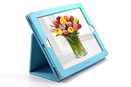 Sanoxy Slim Folio Folder PU Leather Stand Case for iPad 2/3/4 /ipad 2nd Generation, Blue (SANOXY-IPAD-Folio-BLU)