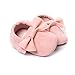 Voberry Baby Boys Girls Soft Soled Tassel Bowknots Crib Shoes PU Moccasins (4~8 Month, Pink)