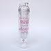 Fruit Infuser Motivational Water Bottle with Quotes, 27oz, BPA-Free (Pink Achieve)
