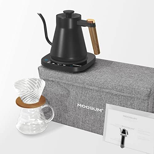 MOOSUM Electric Gooseneck Kettle Temperature Control, Coffee Kettle & Pour Over Kettle with 100