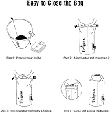 Unigear Waterproof Dry Bag 2L-40L with Phone Case, Adjustable Strap view 5