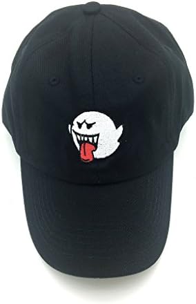 Distressed Boo Mario Ghost Baseball Cap 3D Embroidery Dad Hats Adjustable Snapback