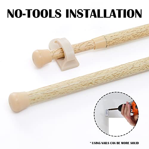 French Door Curtain Rods No Drill Cafe Curtain Rod for Tier Curtains