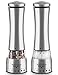 Electric Salt & Pepper Grinder Set By Beyond Flavor |Complimentary Mill Rest |Pack Of 2| LED Light| Automatic Battery Operated Salt and pepper mill |Adjustable Coarseness| Bonus: Recipe E-Book