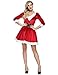 ADOMI Mrs Claus Costume for Women Christmas Costume Santa Dress Adult Hooded 2PCS Santa Clause Outfit Cosplay Suit for Holiday M