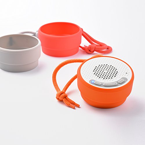 YOO.MEE Music Shower Head with Waterproof Music Speaker for Music or Phone-White-Portable Outdoor Camping Waterproof Shower Speakers