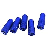 MagiDeal 5pcs Bicycle Presta Wheel Rims Tyre Stem Air Valve Caps Dust Cover - Blue