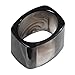 interDesign Tor Trois Napkin Ring, Black, Set of 4