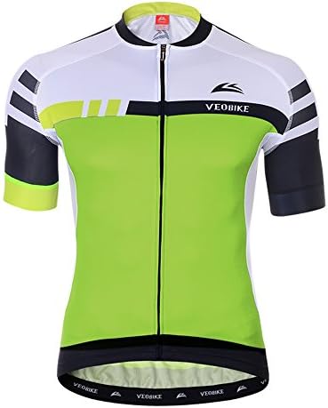 Veobike Professional Tight Version Thunder Series Cycling Jersey Bicycle Racing Summer Top Sportwear Short Sleeved Shirt for Men GN