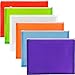 JAM PAPER Plastic Envelopes with Zip Closure - Letter Booklet - 9 3/4 x 13 - Assorted Colors - 6/Pack