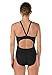 Speedo Women's Swimsuit One Piece Endurance+ Flyback Solid Adult Team Colors,Black/Black,36