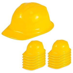 Dress Up Construction Hat - Plastic Construction Hats by Funny Party Hats