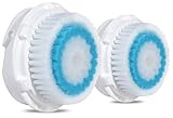 Replacement Facial Cleansing Brush Heads (2-Pack), Designed for Deep Pore Cleansing, Fits Mia, Mia2, Mia3 (Aria), SMART Profile, Alpha Fit, Pro, Plus,.