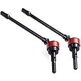 Que-T Heavy Duty Steel Front CVD Drive Shaft Set for 1/10 Axial SCX10 RC Model Crawler Car (#B)