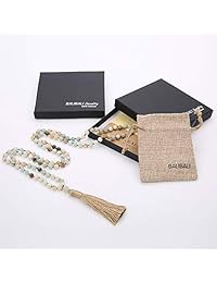 oaiite piedra natural abalorio hecho a mano encanto abalorio borla collar con estilo personalizado, sin metal