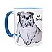 Farting English Bulldog Mug by Pithitude - One Single 11oz. Blue Coffee Cup
