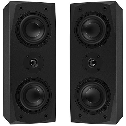 Dayton Audio MK442 Dual 4″ 2-Way MTM Bookshelf Speaker Pair